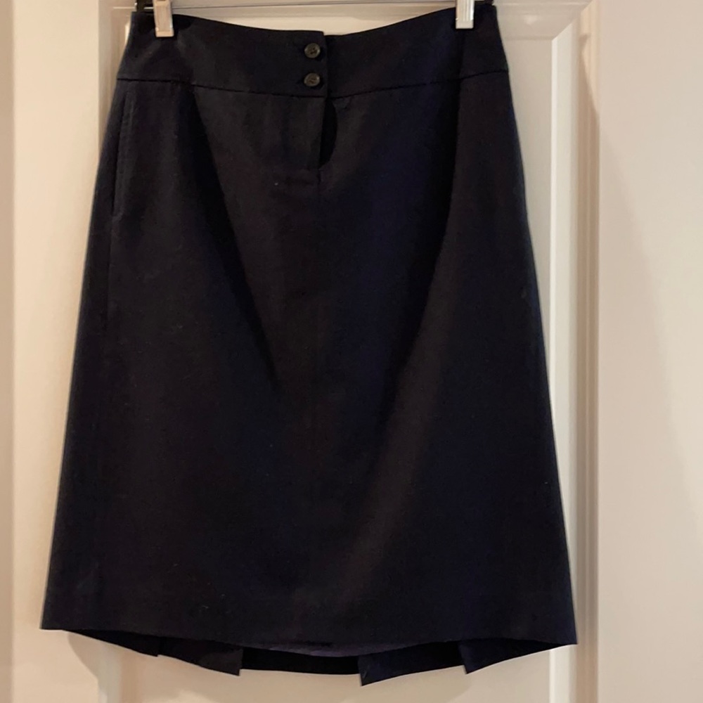 Jcrew aline wool navy skirt